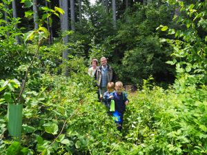 Unterwegs zur Besichtigung des Hohlwegsystems